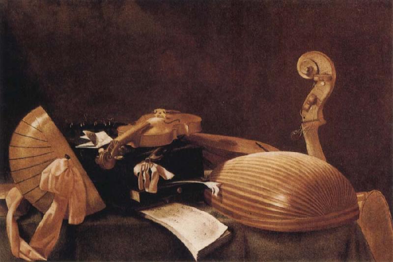 Evaristo Baschenis Still Life with Musical Instruments